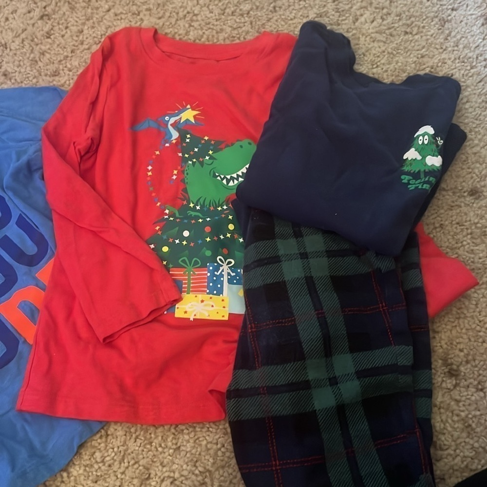 Bundle of Two Boy's Shirt and long sleeve Pajamas - Picture 3 of 3